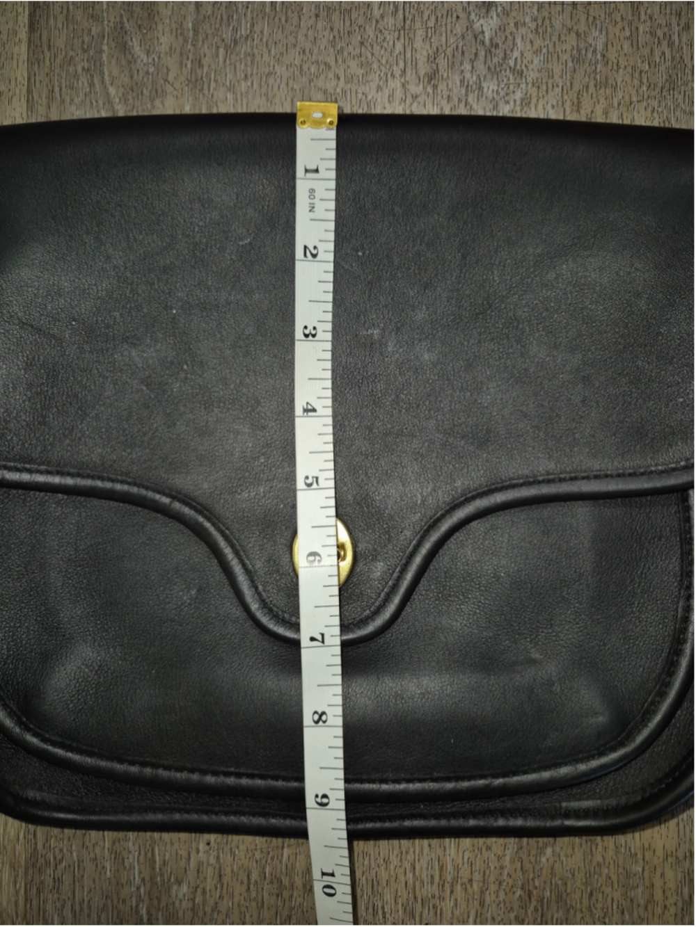 Women's Vtg Coach Leather Crossbody Bag One Size Black Gold - Picture 11 of 13